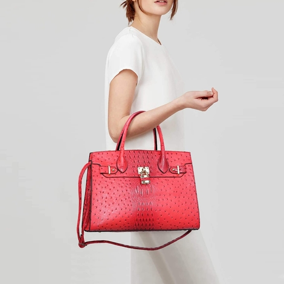 Padlock Togo Vegan Leather Satchel Set - Picture 12 of 16